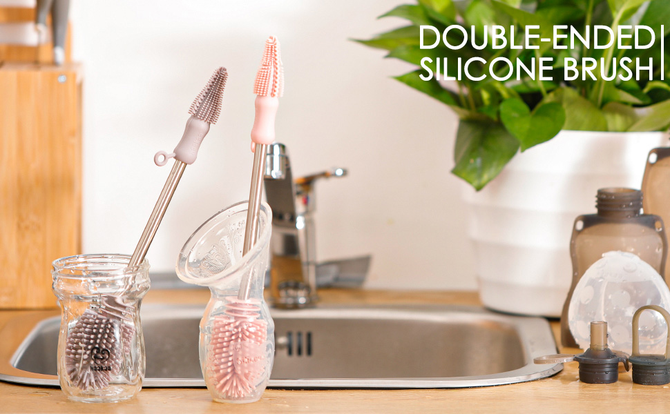 Double-ended Silicone Bottle Brush – Women and Families Wellbeing
